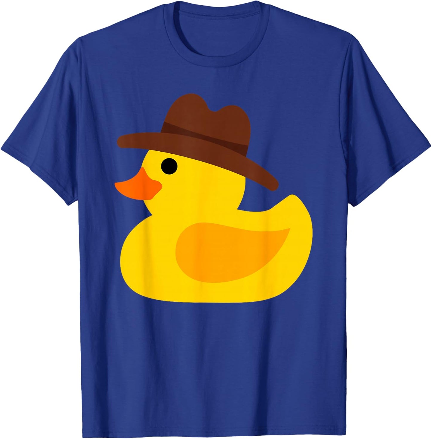 Funny Rubber Ducky Cool Duckie Rubber Duck With Cowboy Hat T-Shirt - T-Shirt | Royal