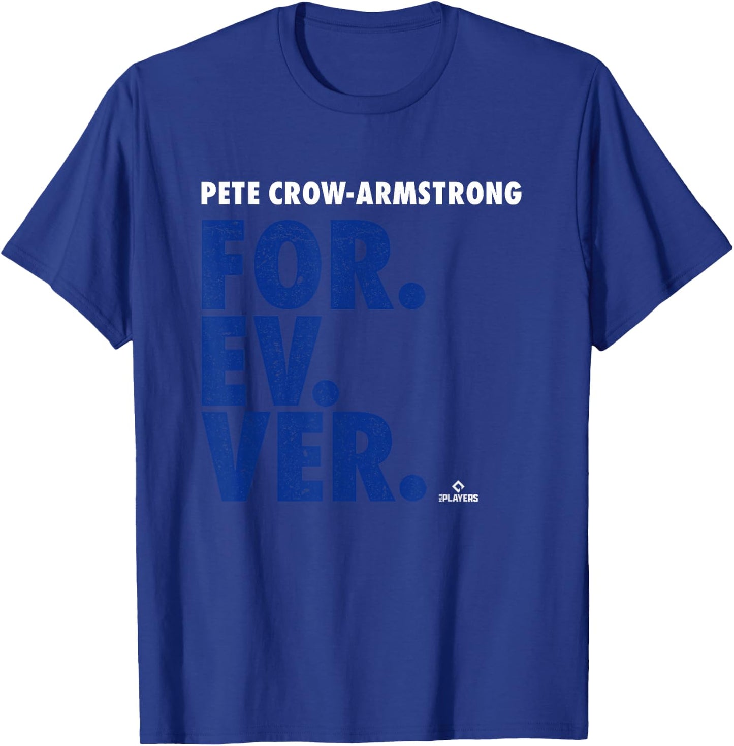 Forever Baseball Pete Crow-Armstrong Chicago Baseball MLBPA T-Shirt - T-Shirt | Royal