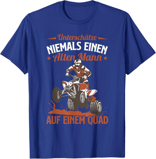 Quad Biker Lustiges Einen Alten Mann Auf Einem Quad