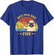 Cute Best Pug Dad Ever Proud Vintage Puppy Lover Pug Retro T-Shirt - T-Shirt | Royal