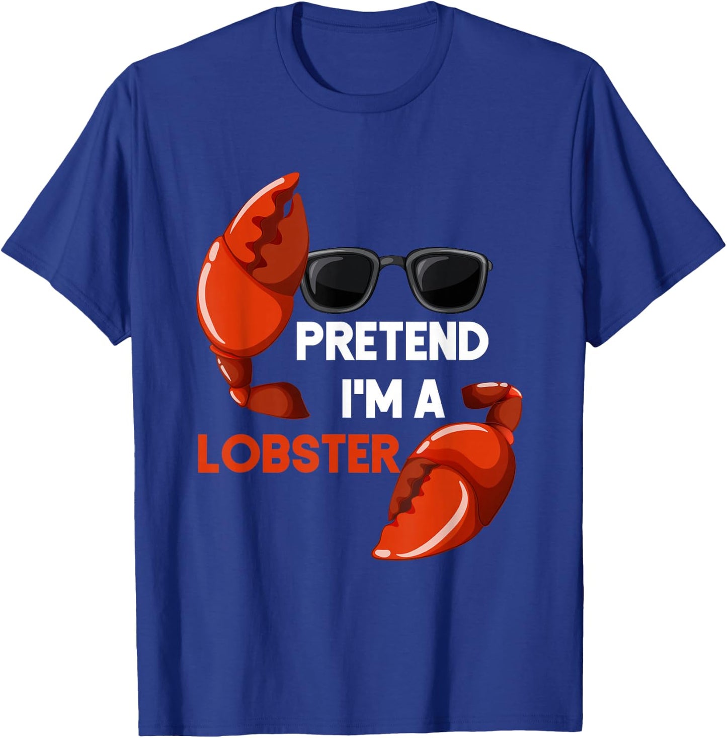 Pretend I'M A Lobster Funny Lazy Halloween Diy Seafood T-Shirt - T-Shirt | Royal