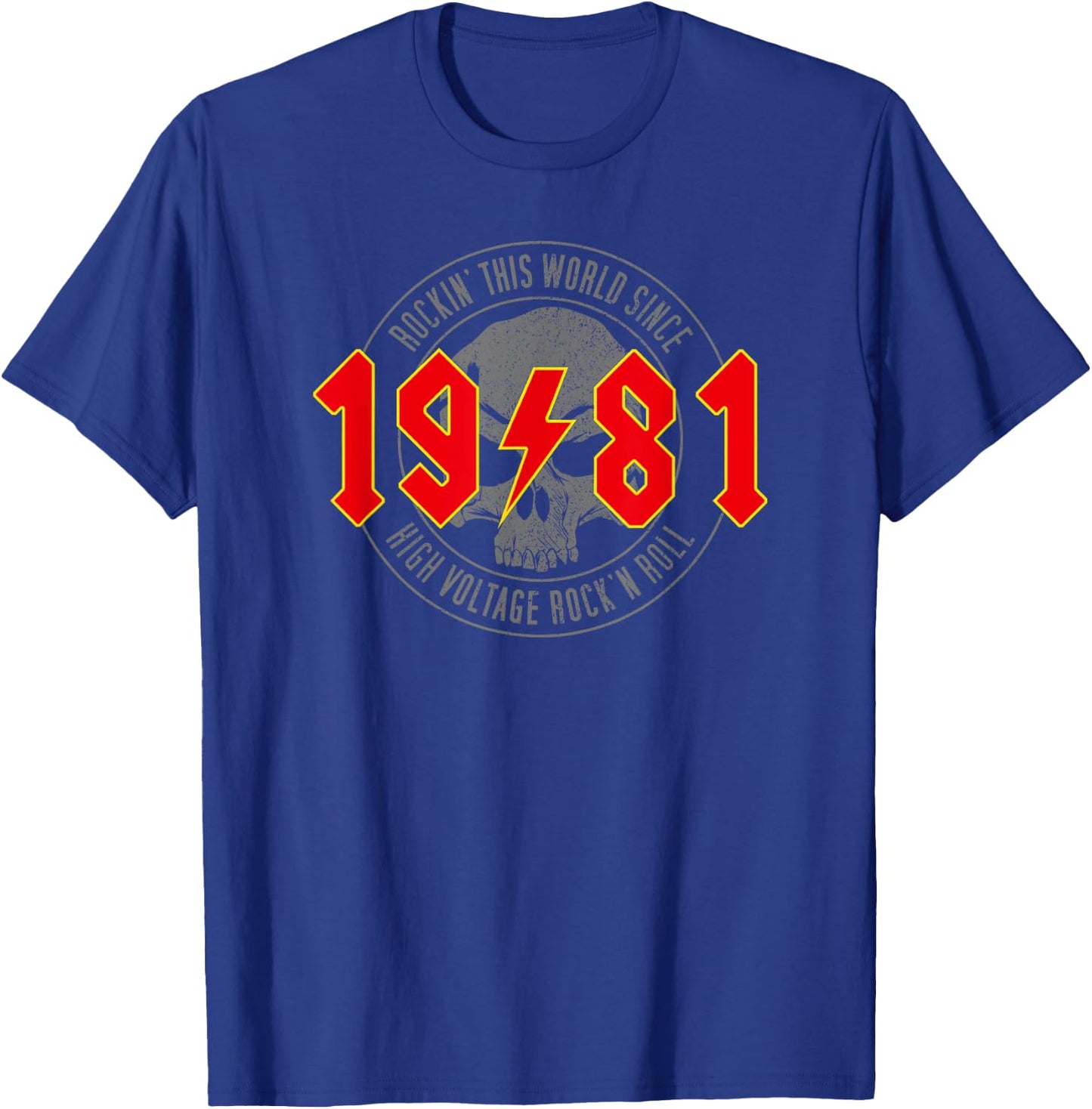 1981 Jahrgang Geburtstag Rock and Roll Heavy Metal T-Shirt - T-Shirt | Royal