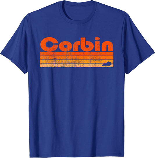 Corbin, Kentucky Retro 80s Style T-Shirt - T-Shirt | Royal