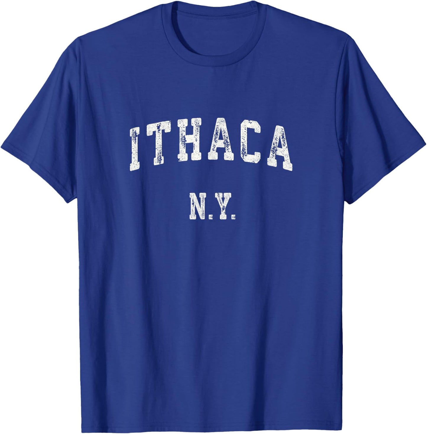 Ithaca New York NY Vintage Sports Design Retro T-Shirt - T-Shirt | Royal