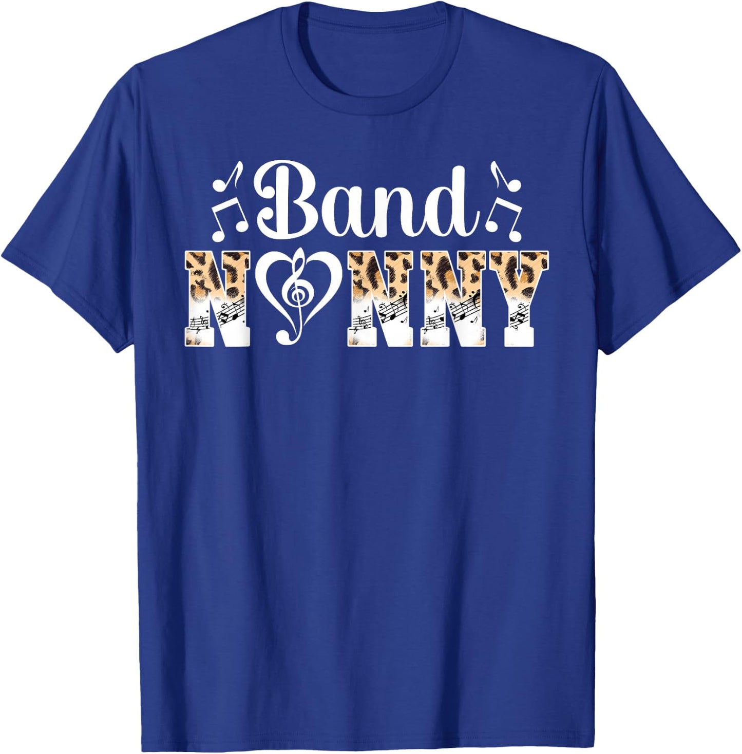 Band Nanny Leopard Marching Band Nanny Grandma T-Shirt - T-Shirt | Royal