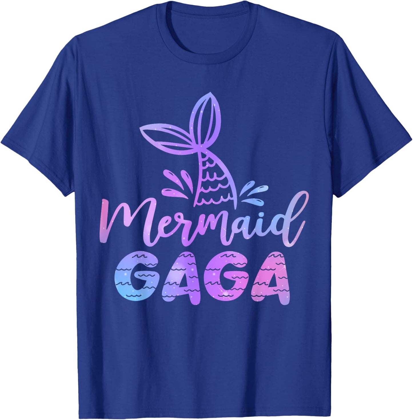 Mermaid GAGA Mermaid Birthday Party Themed Party Family T-Shirt - T-Shirt | Royal
