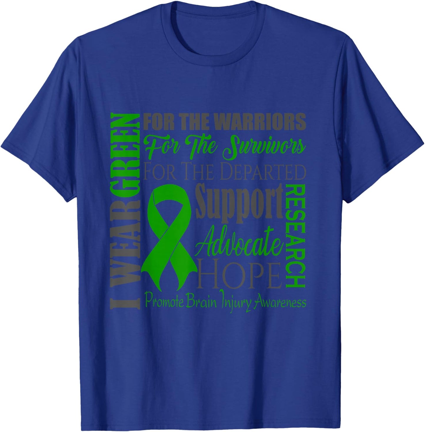 TBI Traumatic Brain Injury Awareness T-Shirt - T-Shirt | Royal