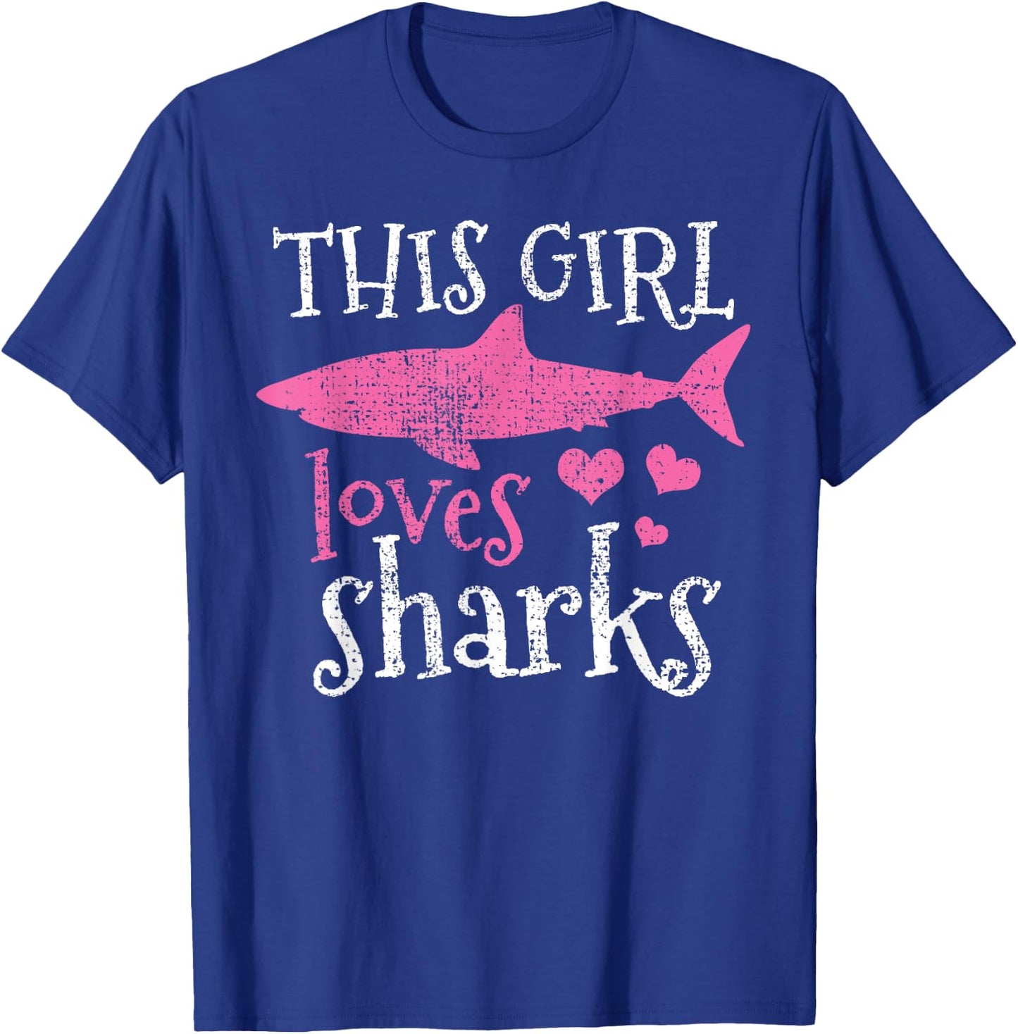 Shark Lover Marine Biologist Animal Vintage Gift T-Shirt - T-Shirt | Royal