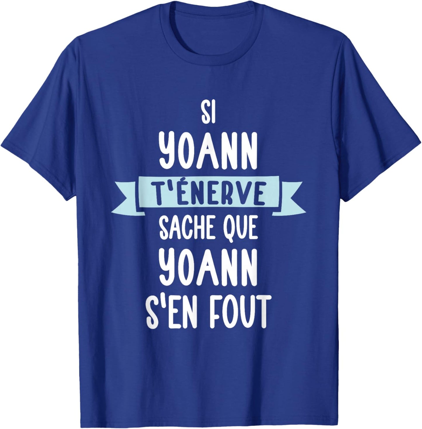 Gift Man Humour Name Personalized Yoann , Black, S T-Shirt - T-Shirt | Royal