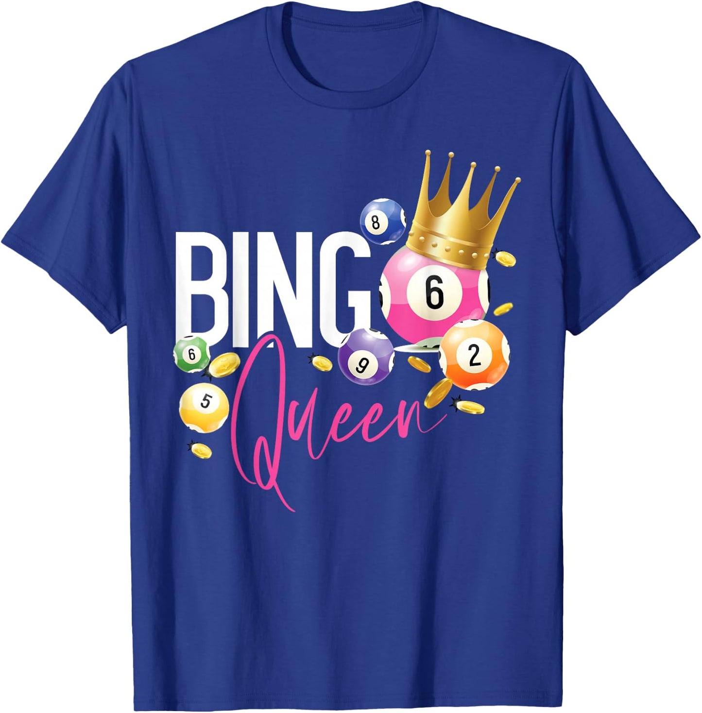 Bingo Player Queen Bingo Queen , black T-Shirt - T-Shirt | Royal
