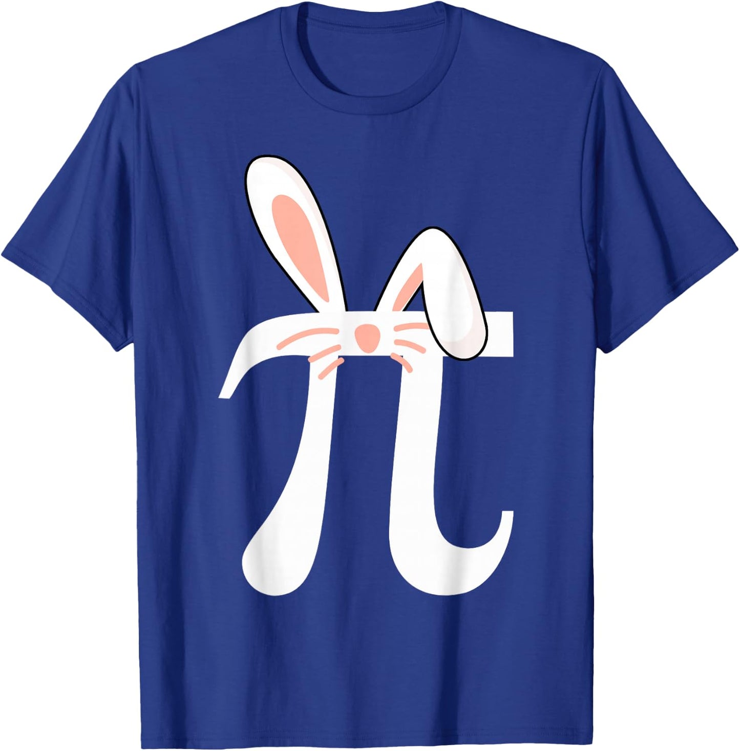 Pi Symbol Easter Bunny Rabbit Ears Easter Day Math Teachers T-Shirt - T-Shirt | Royal