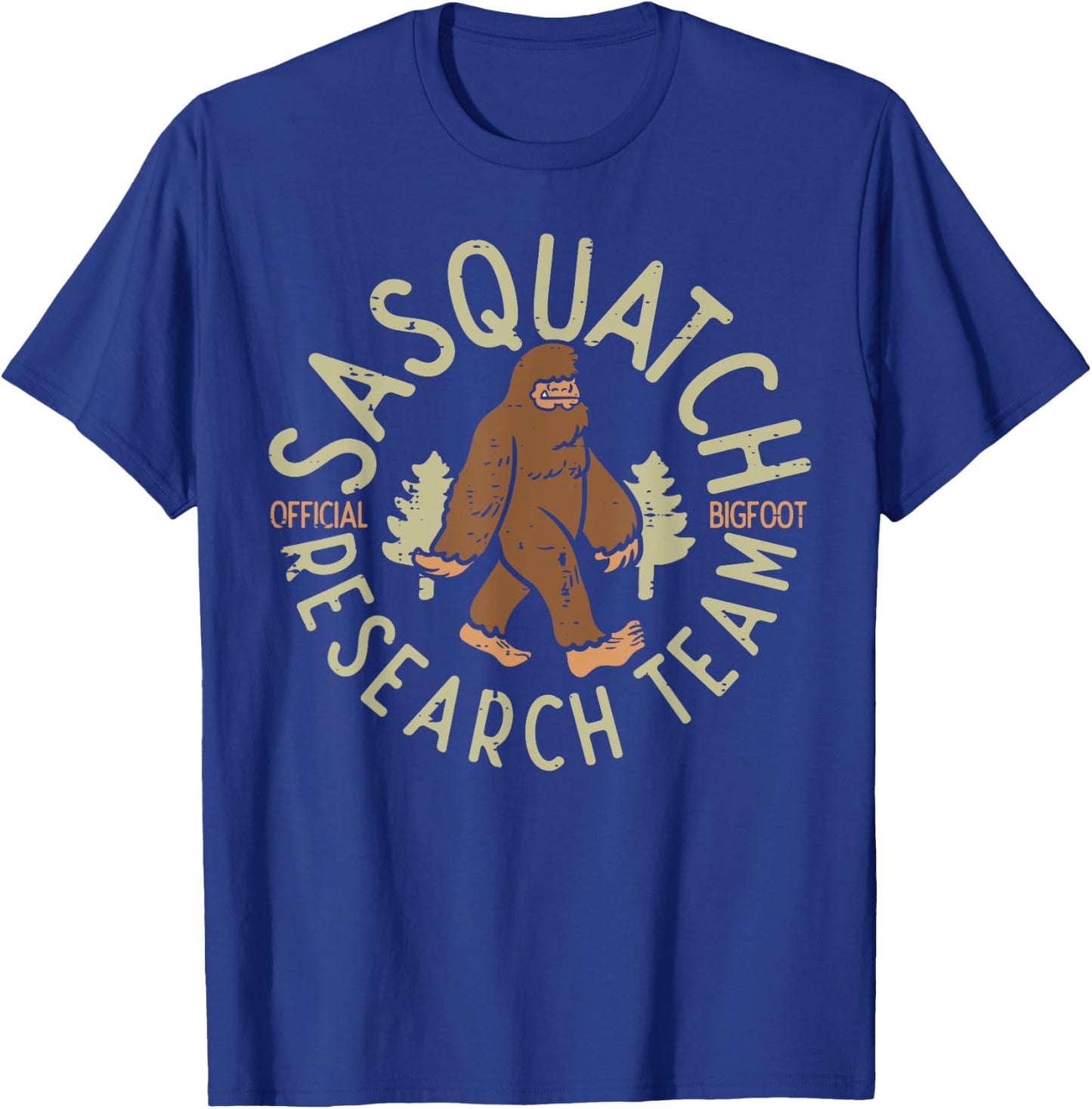 Camping Sasquatch Research Team Bigfoot Camper Men Women Kid T-Shirt - T-Shirt | Royal
