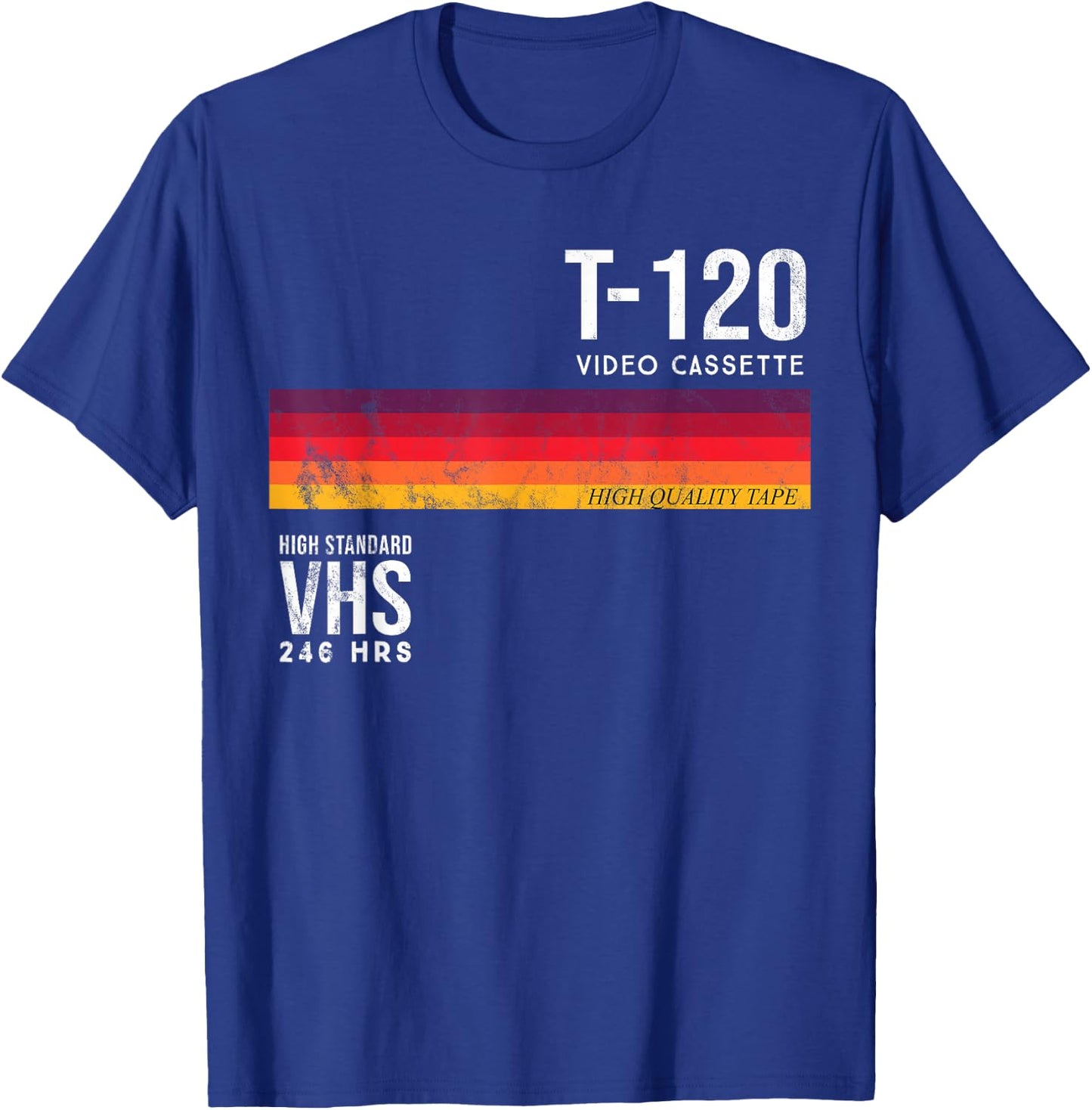 Vintage 80s Video Cassette Tape VHS , black T-Shirt - T-Shirt | Royal
