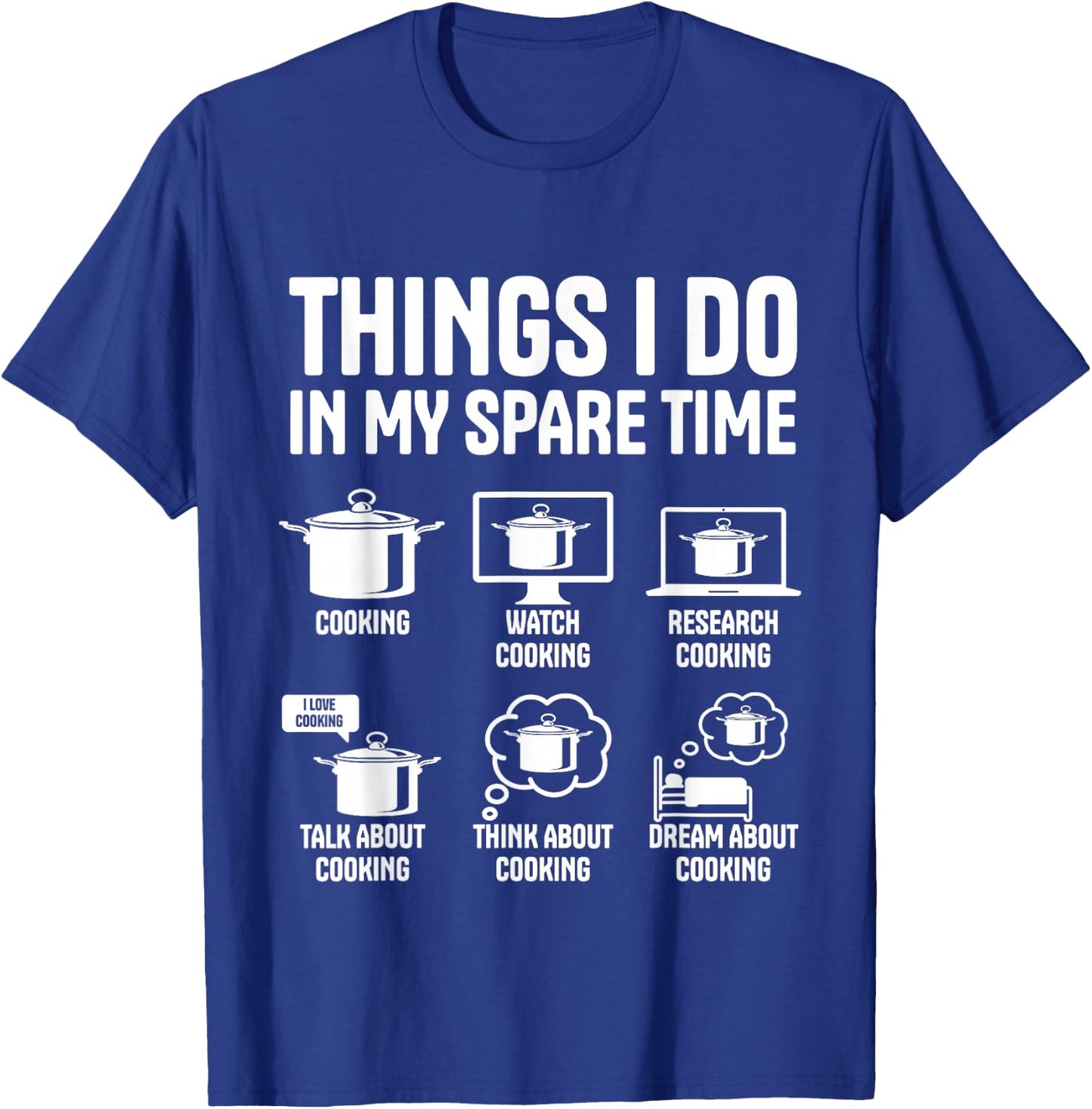 Funny Chef Cooking Spare Time T-Shirt - T-Shirt | Royal