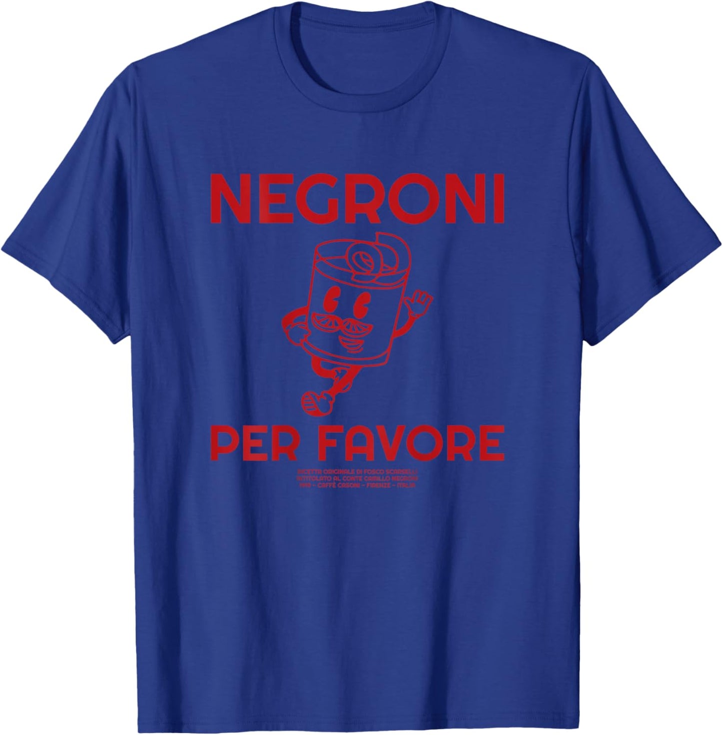 ni per favore (cocktail back print) italiano original , White T-Shirt - T-Shirt | Royal