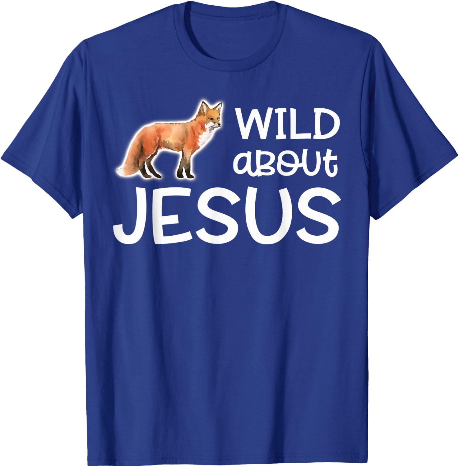 Wild About Jesus Shirt VBS Sunday School Teacher Pastor Fox Men Women Kids T-Shirt - T-Shirt | Royal