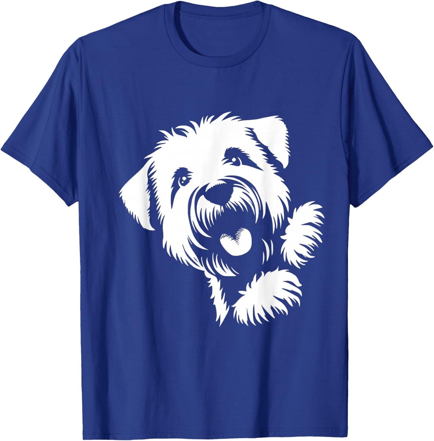 Soft Coated Wheaten Terrier Peeking Dog Graphic Design , Small, Black T-Shirt - T-Shirt | Royal