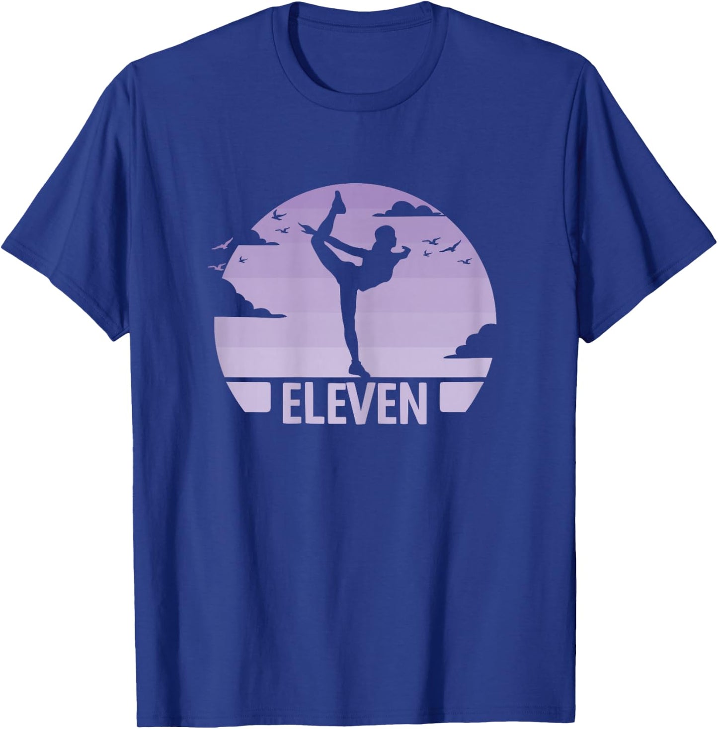 11th Birthday Gymnastic Dancer 11 Years Girls Gymnastics , black T-Shirt - T-Shirt | Royal