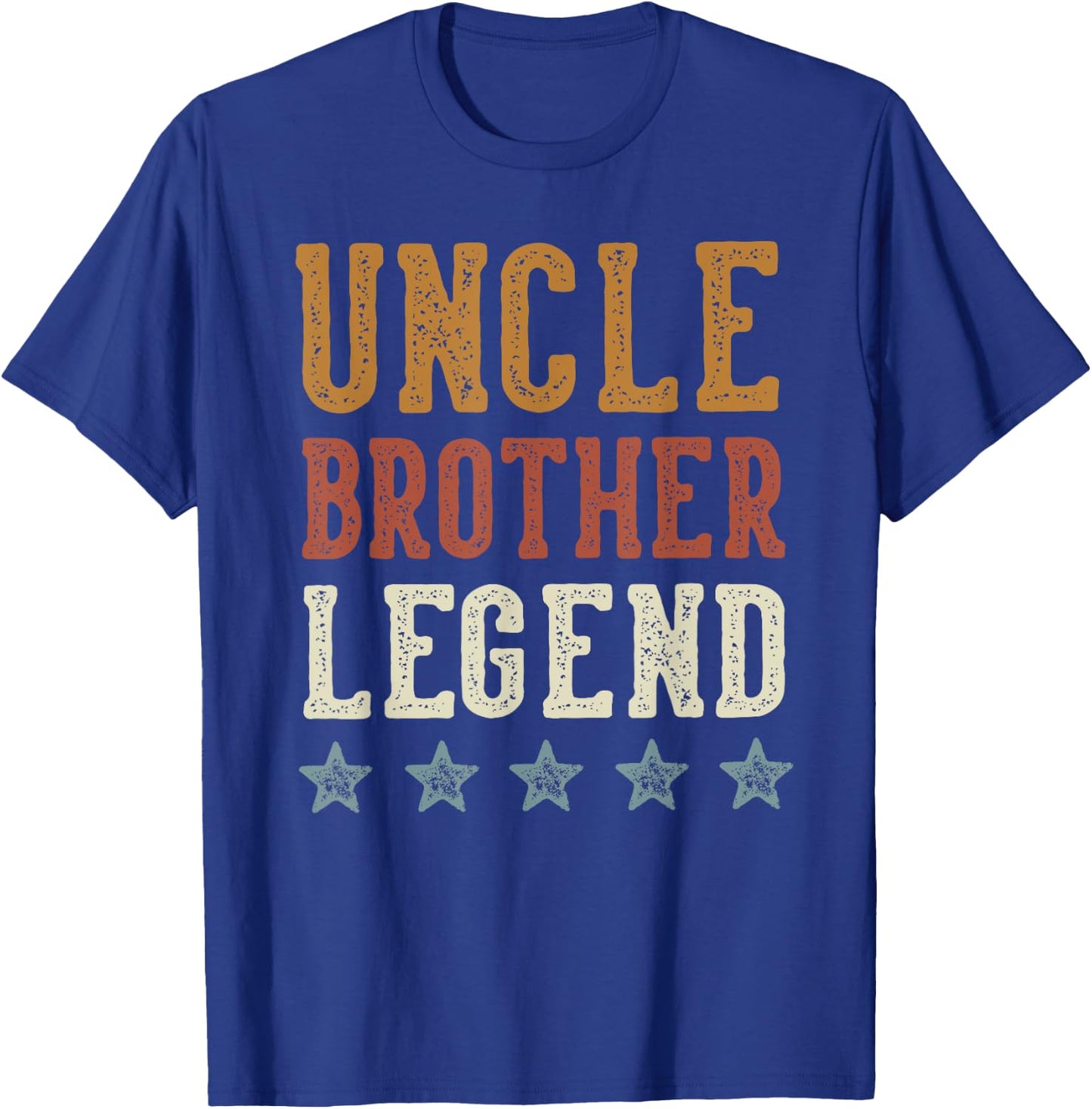 Uncle Brother Legend - Classic Retro Distressed Lettering T-Shirt - T-Shirt | Royal