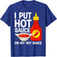 Funny Hot Sauce Art Women Sriracha Spicy Chili Food T-Shirt - T-Shirt | Royal