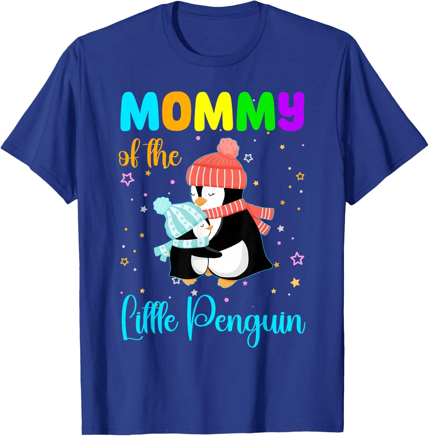 Mommy Of Little Penguin Birthday Family Matching T-Shirt - T-Shirt | Royal