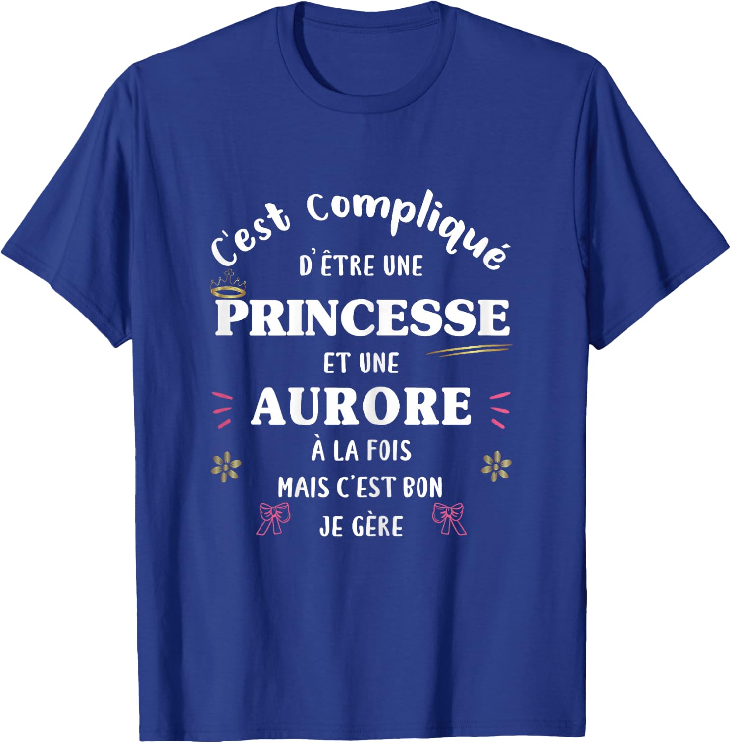 Women's Princess Humour Personalised Gift Aurore , Black, Female X-Small T-Shirt - T-Shirt | Royal