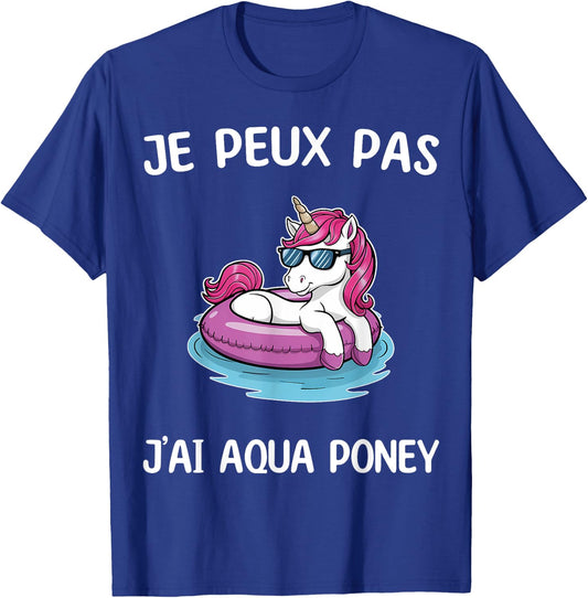 I Can't Have Aqua Pony , Black, S T-Shirt - T-Shirt | Royal