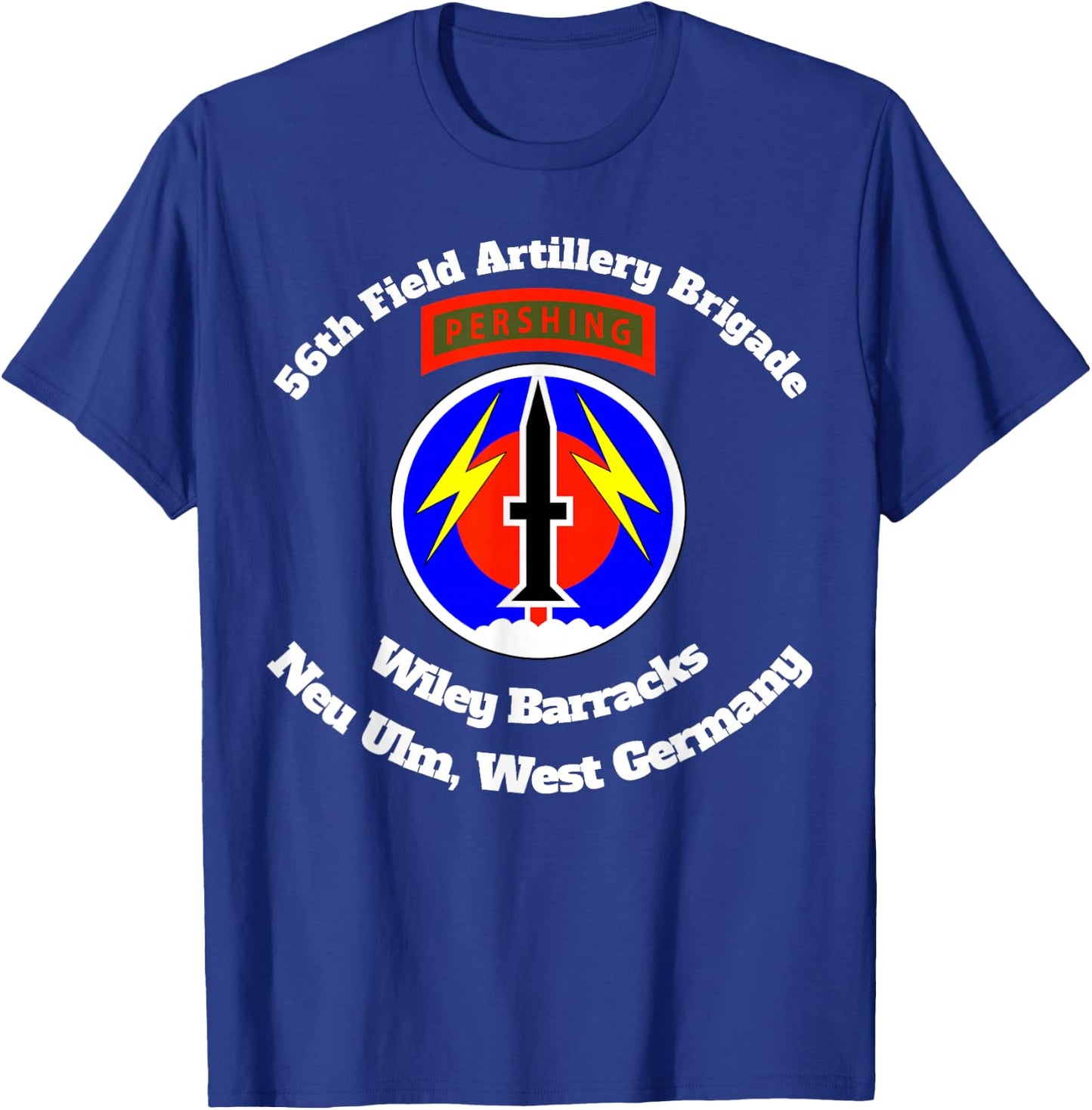 56th Artillery Brigade Wiley Barracks, Neu Ulm design T-Shirt - T-Shirt | Royal