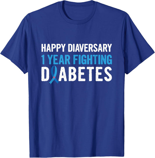 Diabetes Awareness Pun for a Type 1 Diabetes Diabetic T-Shirt - T-Shirt | Royal