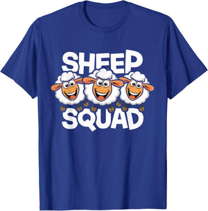 Sheep Squad Design for Sheep Lover Stuff | Kids Sheep T-Shirt - T-Shirt | Royal