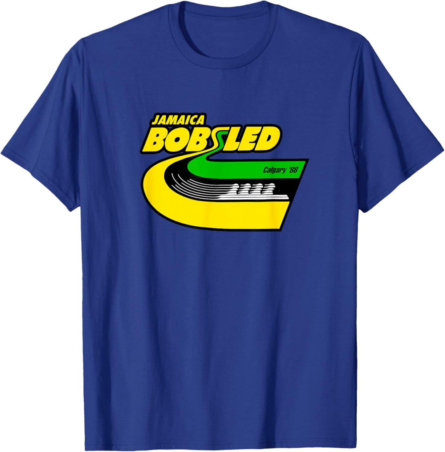 Jamaica Bobled Retro Bob Team Jamaica Flag Bobsleigh , black T-Shirt - T-Shirt | Royal