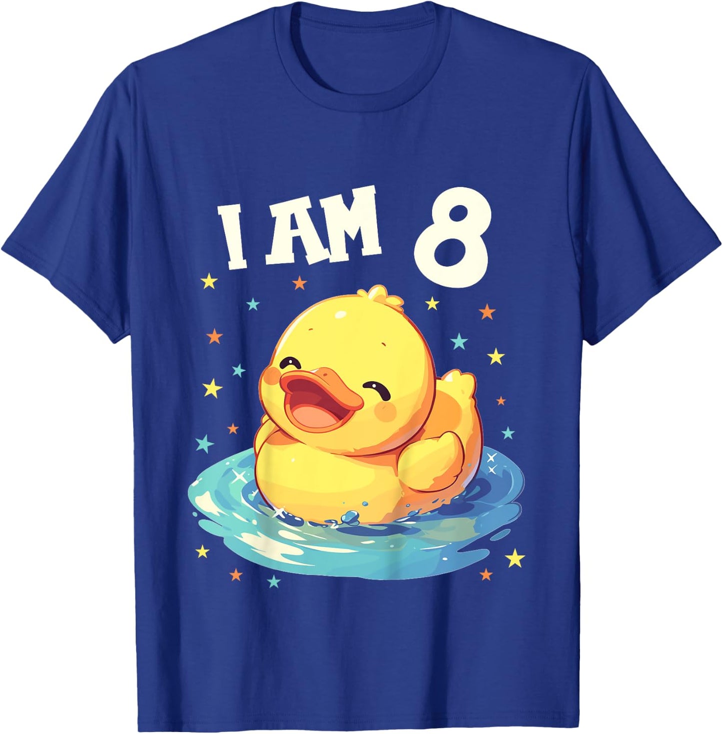 Kids 8 Years old 8 birthday Ducks Boy Girl Duck T-Shirt - T-Shirt | Royal