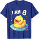 Kids 8 Years old 8 birthday Ducks Boy Girl Duck T-Shirt - T-Shirt | Royal