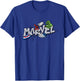 Marvel Super Heroes Graffiti Tag Style Paint Splatter Logo T-Shirt - T-Shirt | Royal