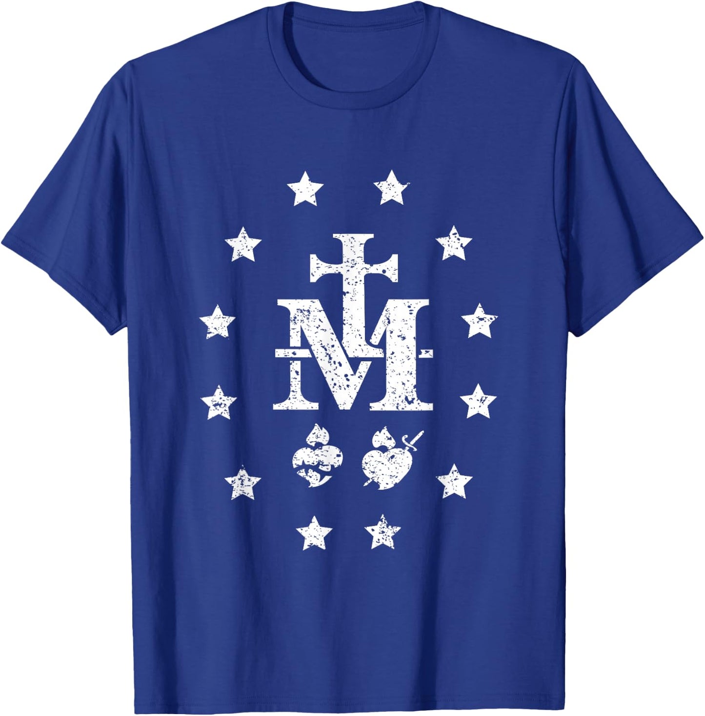 Miraculous Medal Design- Our Lady Blessed Mother Army T-Shirt - T-Shirt | Royal