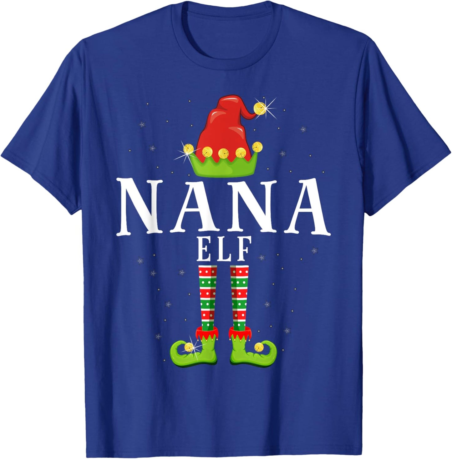 Nana Elf Christmas Matching Xmas Pajama T-Shirt - T-Shirt | Royal