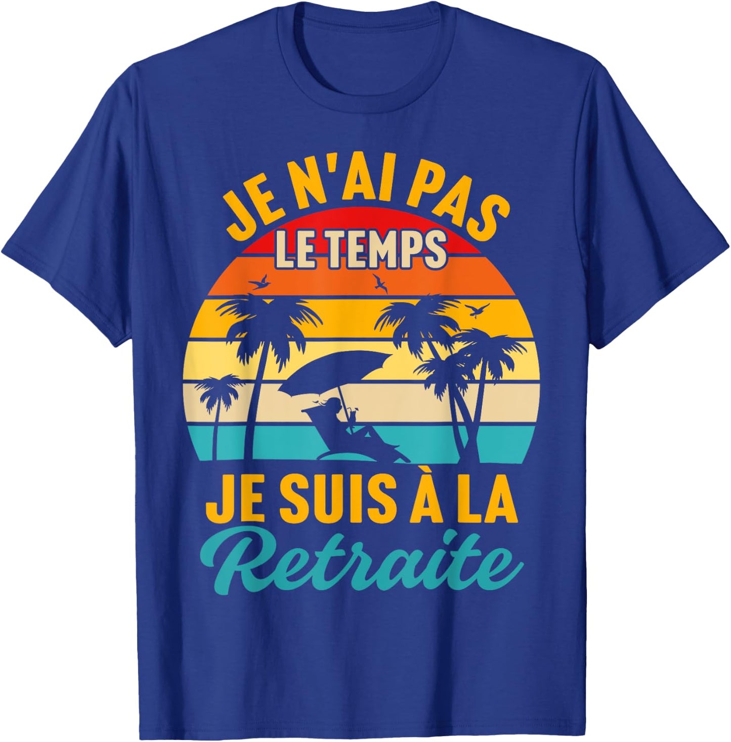 Retirement Gift Funny Dad Retro Retirement T-Shirt - T-Shirt | Royal