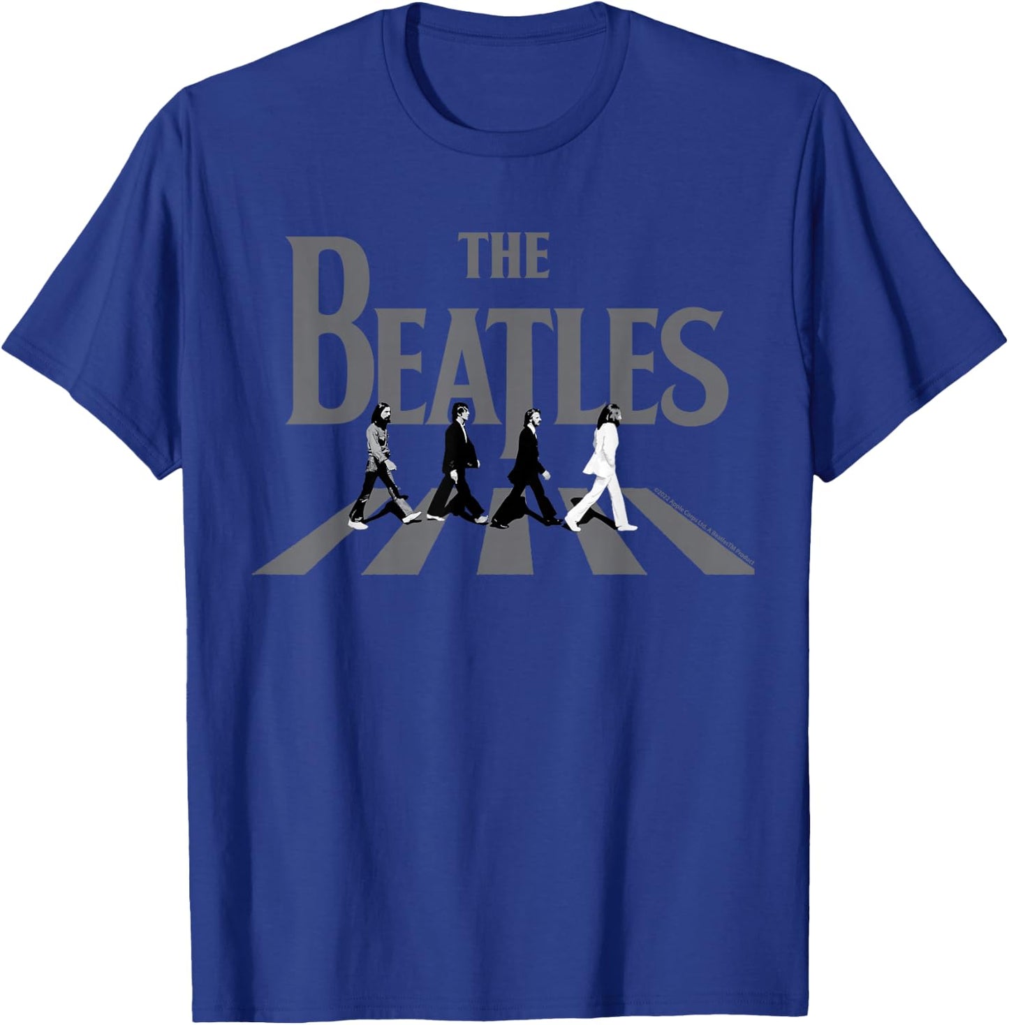 The Beatles Abbey Road Grayscale Album Cover Black Adult Beatles Fans All Ages Short Sleeve S T-Shirt - T-Shirt | Royal