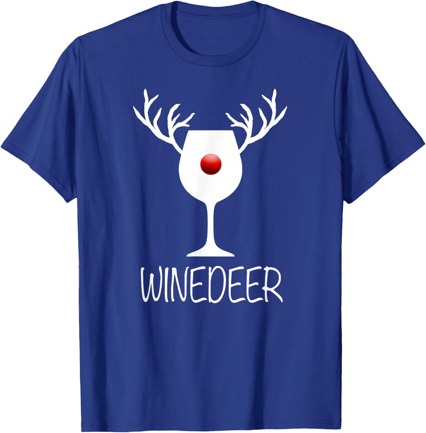 Winedeer Reindeer | Funny X-mas Wine Bottle T-Shirt - T-Shirt | Royal