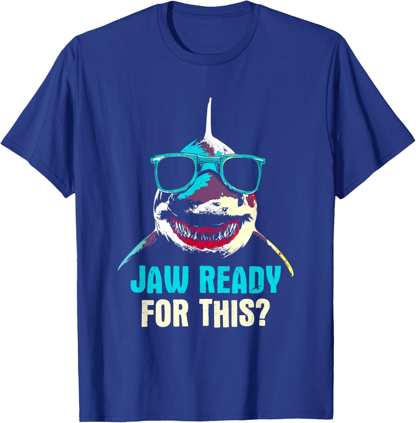 Jaw Ready For This Week - Funny Friday Shark Vacation Summer Women Girls Kids T-Shirt - T-Shirt | Royal