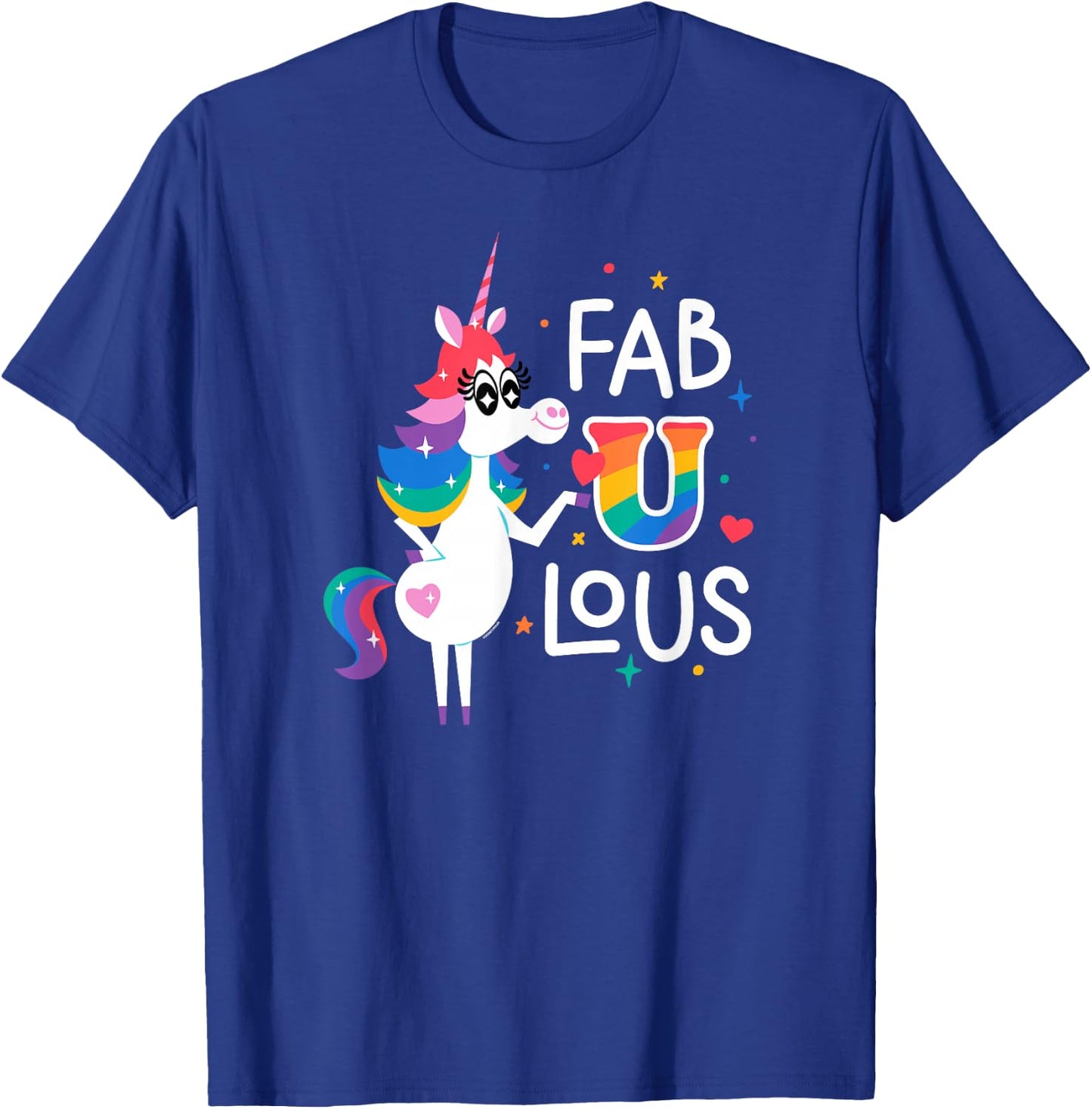 Disney & Pixar’s Inside Out Rainbow Unicorn Fab U Lous Pride T-Shirt - T-Shirt | Royal