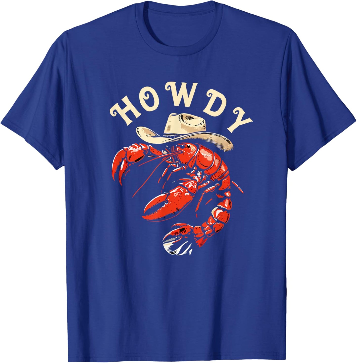 Funny Crawfish Cowboy Cajun Craw fish Seafood Festival T-Shirt - T-Shirt | Royal