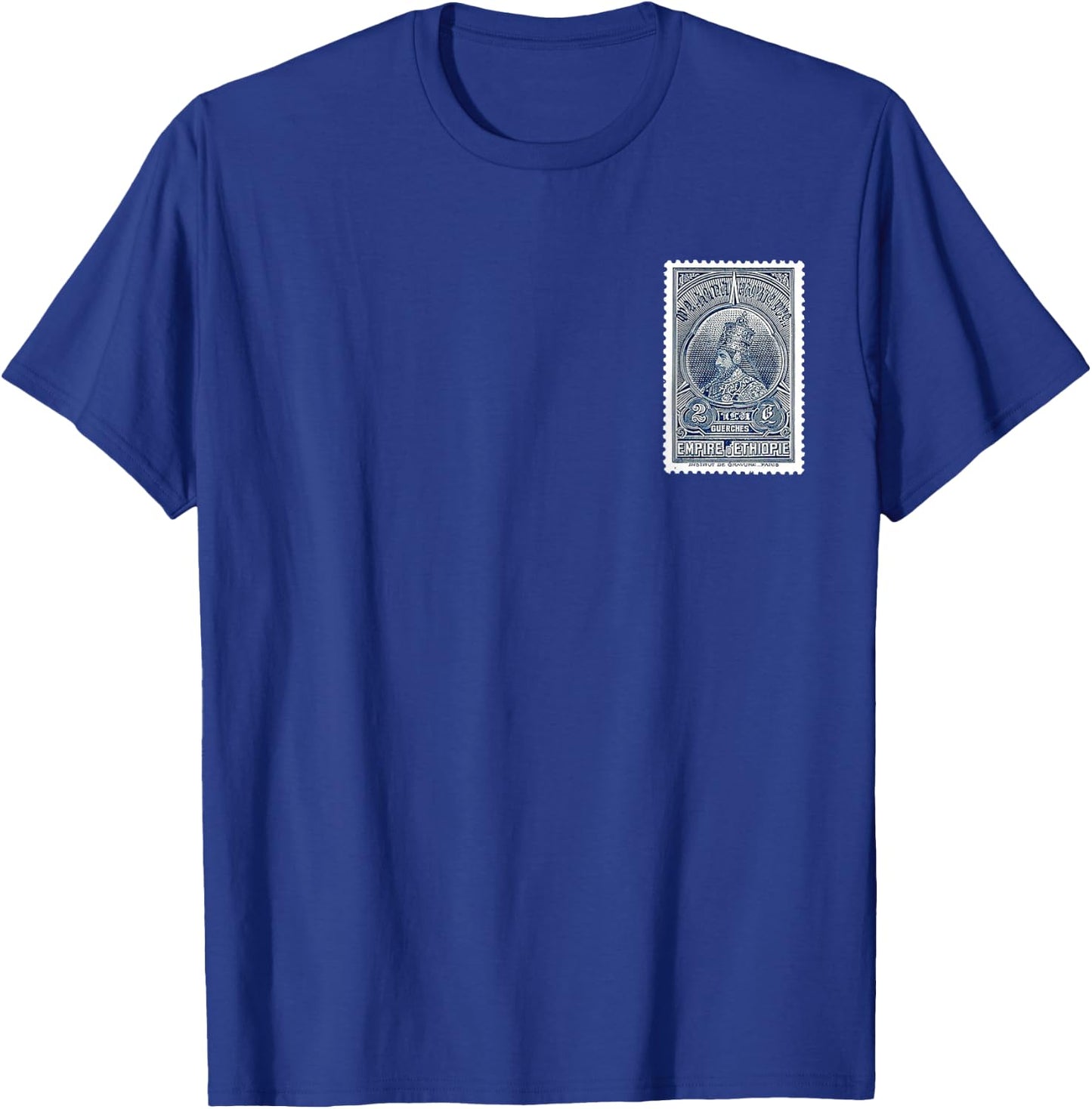 Äthiopischer Kaiser Haile Selassie alte Briefmarkenkunst Juda Rasta T-Shirt - T-Shirt | Royal