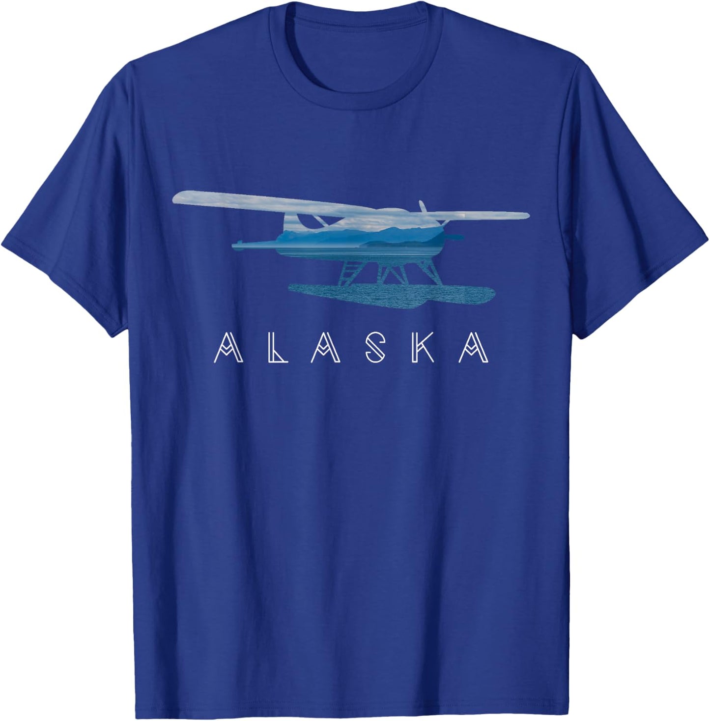 Alaska Sea Plane - Seaplane Pilot - Alaskan Landscape T-Shirt - T-Shirt | Royal