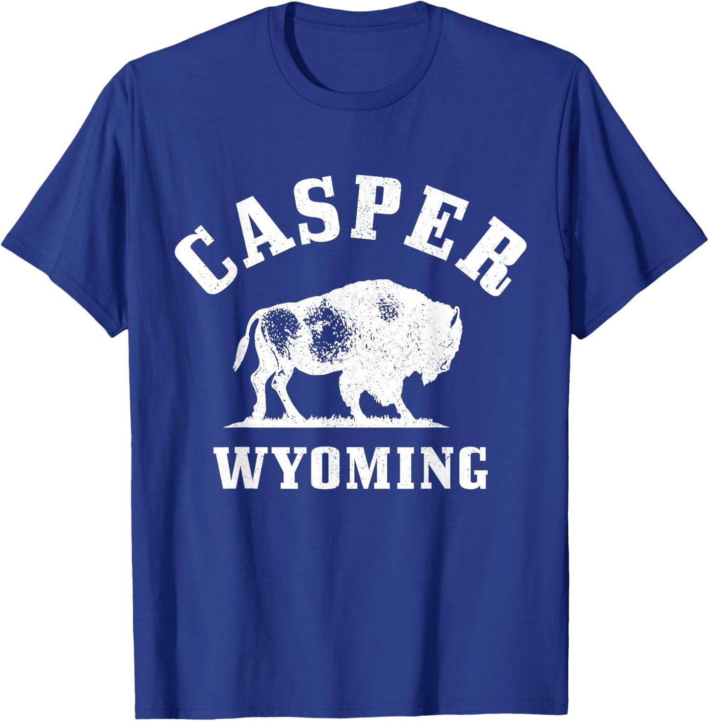 Casper Wyoming Cowboy State Bison Buffalo Vintage Pride T-Shirt - T-Shirt | Royal