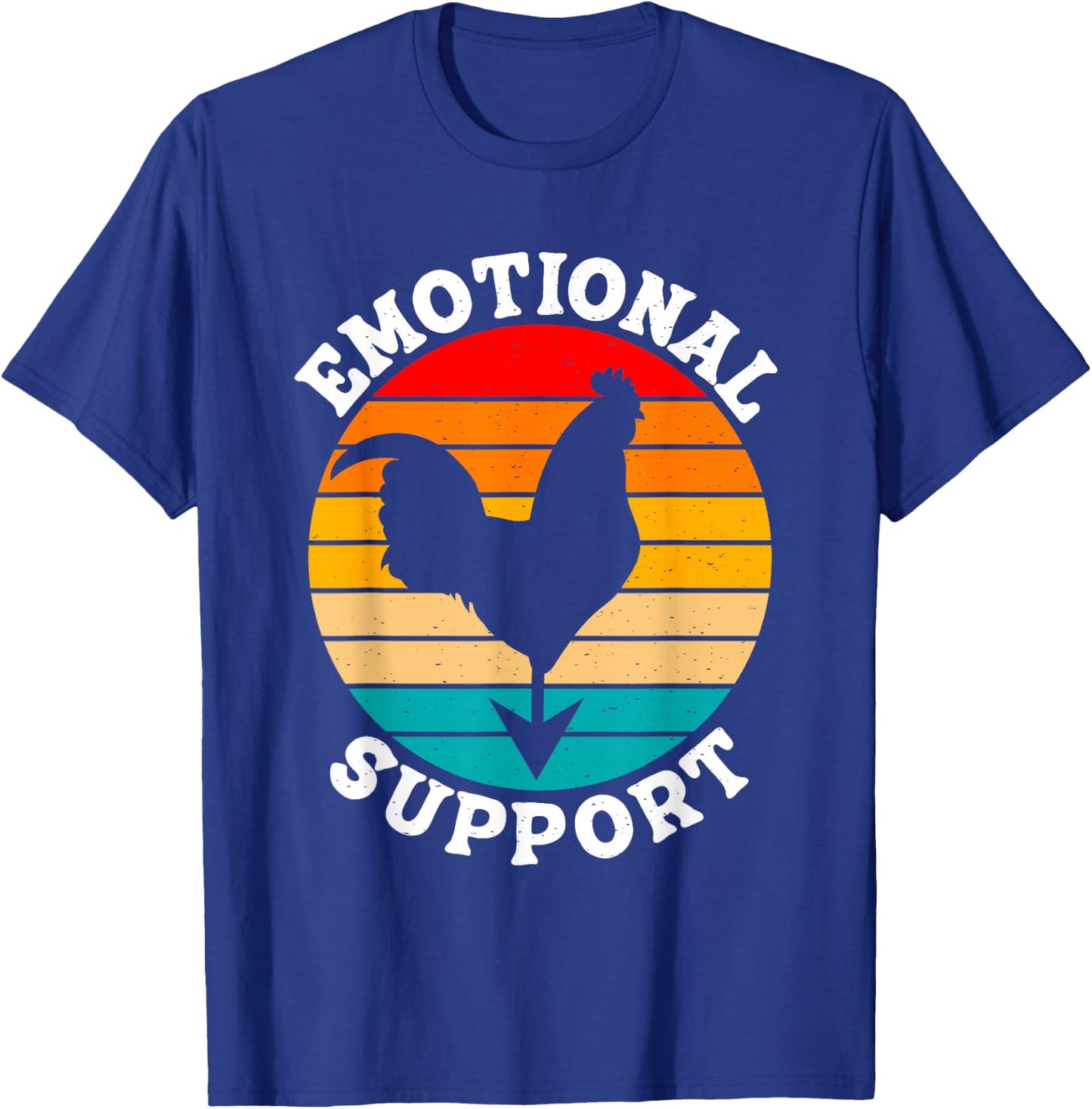 Retro Chicken Emotional Support Cock Fanny Vintage T-Shirt - T-Shirt | Royal