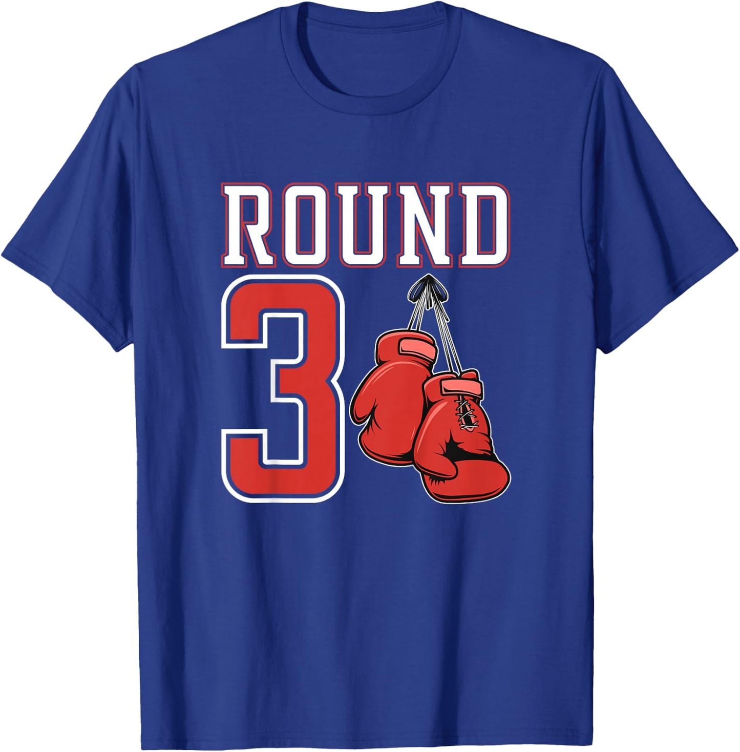 Kids 3rd Birthday Boxing Boy 3 Year Old Boxer Bday Party T-Shirt - T-Shirt | Royal