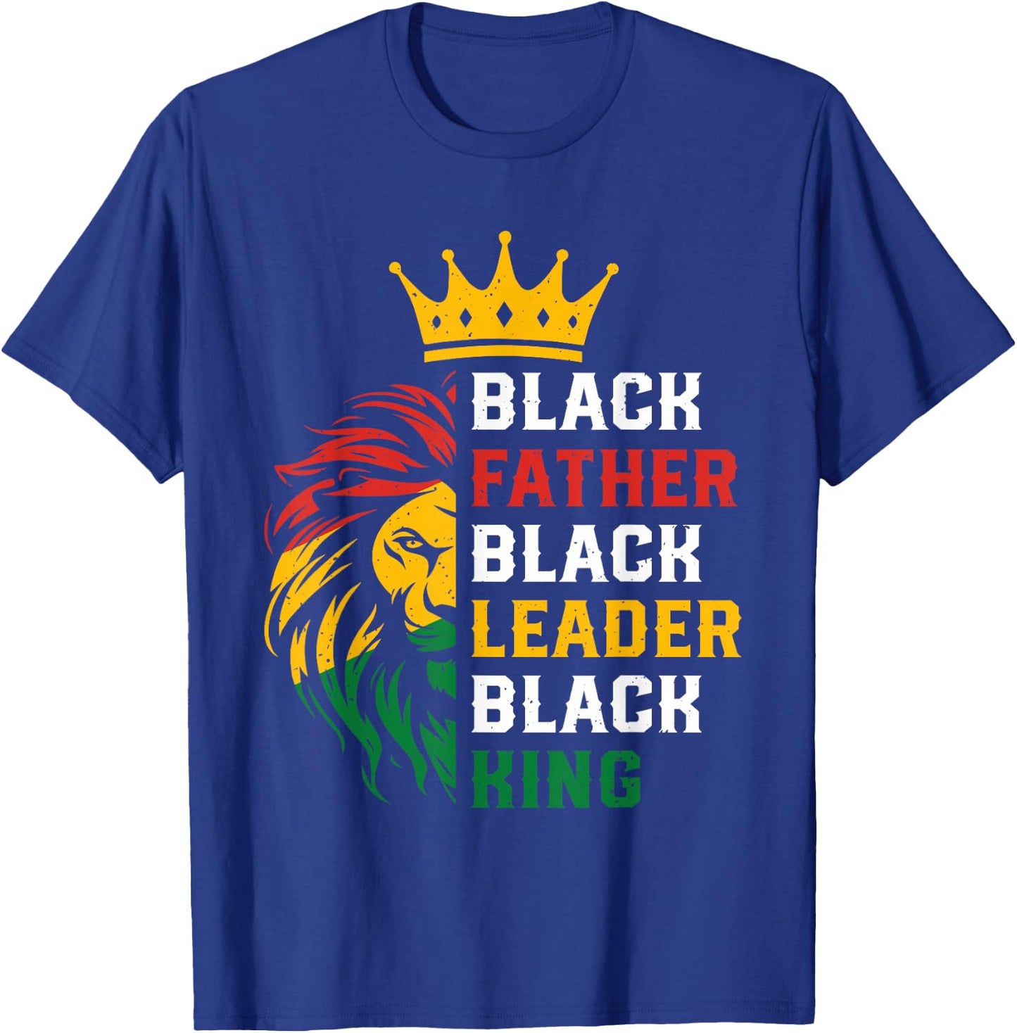 Dope Black Father Dope Black Men Dope Black Dad Father's Day T-Shirt - T-Shirt | Royal