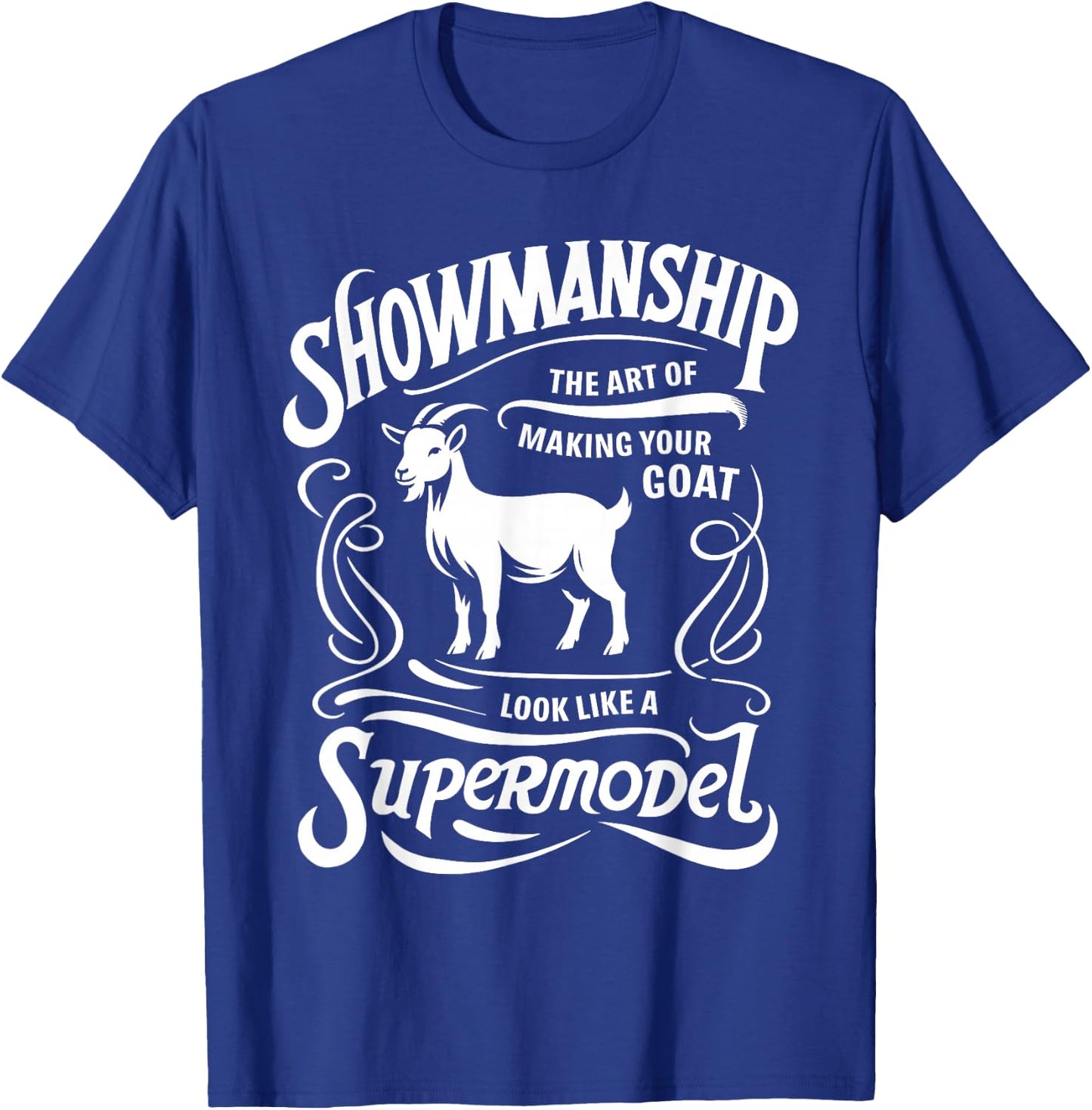 Showmanship Definition Fair Animal Show Goat Livestock Show T-Shirt - T-Shirt | Royal