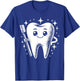 Retro Teeth Toothbrush Dental Hygienist Dentist Orthodontics T-Shirt - T-Shirt | Royal